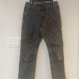 Dovetail Workwear Britt Utility Women's 2/30 Grey  Lined Pants Work Distressed